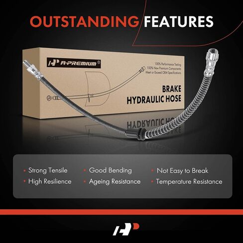 A-Premium Front Driver or Passenger Brake Hydraulic Hose Compatible with Select Mercedes-Benz Models - GLK250 2013-2015, GLK350 2010-2015 in Saudi Arabia