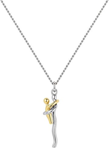 قلادة عناق للأم، مجوهرات احتضان أبدية من الفولاذ المقاوم للصدأ، قلادة الأم العاطفية، هدية عيد ميلاد الأم للنساء الجدة in Kuwait