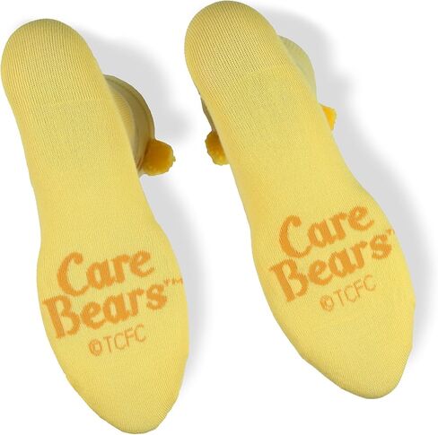 Mad Engine Care Bears Socks Women's Funshine Bear Pom-Pom Mid Calf Crew Socks 1 Pair, Size 9-11 in Saudi Arabia