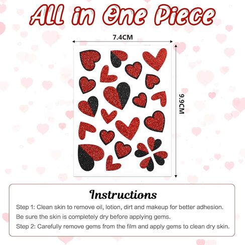 5 Pcs Queen Costume Accessories Include Crown Headband,Heart Rhinestone Wand,Stickers,Red Heart Dangle Earrings and Necklace in Saudi Arabia