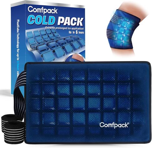 حزمة ثلج كبيرة ملفوفة حول الركبة بالكامل بعد الجراحة، حزمة ثلج هلامية قابلة لإعادة الاستخدام لإصابات الركبة، وتخفيف الألم، والتورم، وجراحة الركبة، والرباط الصليبي الأمامي، والتهاب المفاصل، وتمزق الغضروف المفصلي in Kuwait