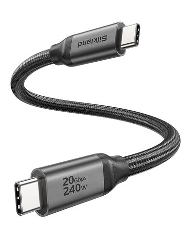 Silkland USB C Monitor Display Cable [4K@120Hz/60Hz 8K@30Hz], USB C 3.2 Gen 2x2 Video Cable, 20Gbps Data Transfer, 240W PD Fast Charge, Type C Cable Compatible with MacBook Pro, iPad, Mac Studio 3.3FT in Kuwait