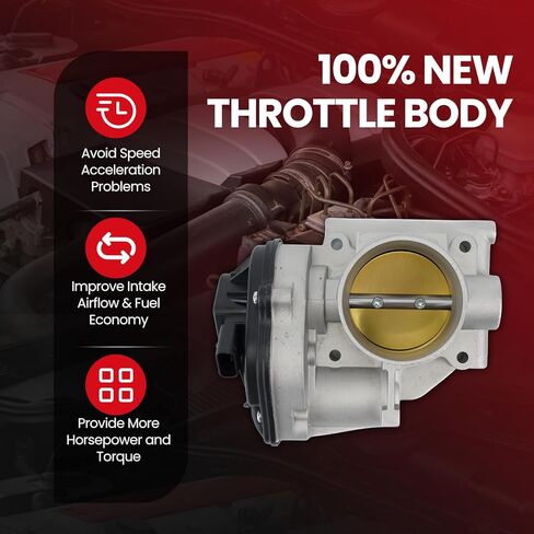 MOCA S20025 مجموعة جسم الخانق استبدال 2005-2007 لـ Ford Five Hundred 3.0L (بدون أنابيب)، 2005-2007 لـ Ford Freestyle 3.0L (بدون أنابيب)، 2005-2007 لـ Mercury Montego 3.0L (بدون أنابيب) in Saudi Arabia