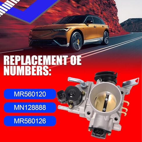SMMS MR560120 Throttle Body Compatible with Mitsubishi Lancer Saloon ES/LS/OZ 2.0L Sohc 2002-2007 Replaces OE: MN128888 MR560126 in Saudi Arabia