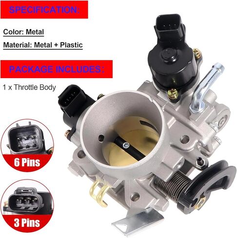 SMMS MR560120 Throttle Body Compatible with Mitsubishi Lancer Saloon ES/LS/OZ 2.0L Sohc 2002-2007 Replaces OE: MN128888 MR560126 in Saudi Arabia
