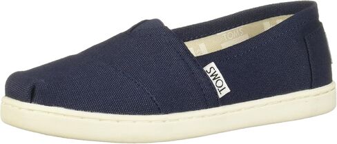 TOMS unisex child Classic Alpargata Sneaker, Navy Canvas, 3 Big Kid US in Saudi Arabia