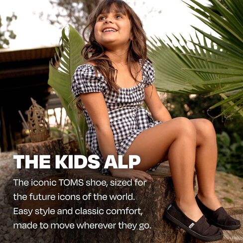 TOMS unisex child Classic Alpargata Sneaker, Navy Canvas, 3 Big Kid US in Saudi Arabia