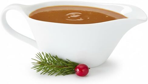 قارب المرق الخزفي من هارتلاند هوم مع صب كبير وقطرات أقل. قارب المرق الأبيض الكبير، 16 أونصة. in Kuwait