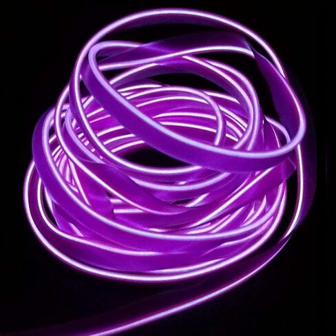 ABALDI Car Strip Light USB Neon Light El Wire for Car Led Decoration(5m16ft,USB,Purple) in Saudi Arabia