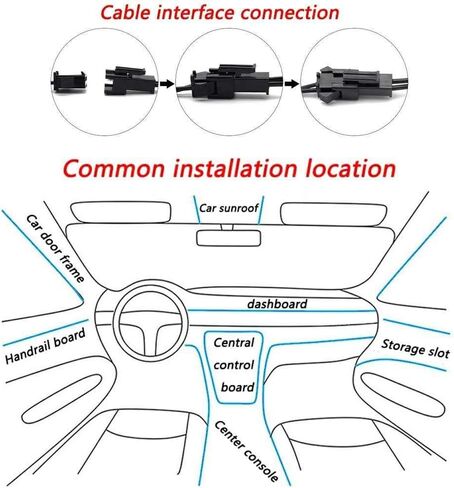 ABALDI Car Strip Light USB Neon Light El Wire for Car Led Decoration(5m16ft,USB,Purple) in Saudi Arabia