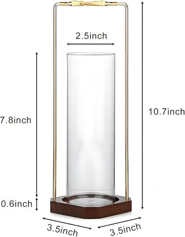  حامل البخور، صينية طبق بخور من الخشب الصلب، مشبك معدني مزدوج وصائد رماد زجاجي، مبخرة مصنوعة يدويًا رأسًا على عقب لديكور غرفة السبا واليوجا والتأمل in Kuwait