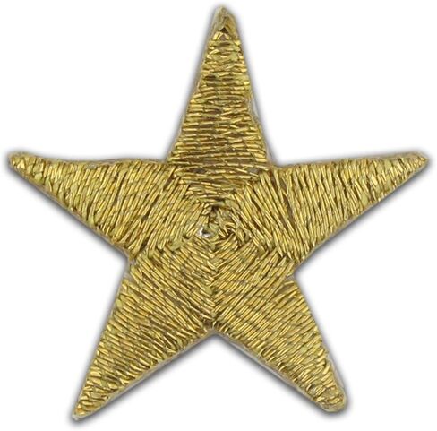 PinMart's Gold Star Embroidered Applique Sticker - 5 Pack in Saudi Arabia