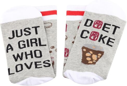 ZJXHPO Diet Drinks Crew Sock Soda Drinker Gift Just A Gil Who Loves Diet Drinks Novelty Sock Soda Lover Gift (US, Alpha, Medium, Regular, Regular, Just Diet Sock) in Saudi Arabia