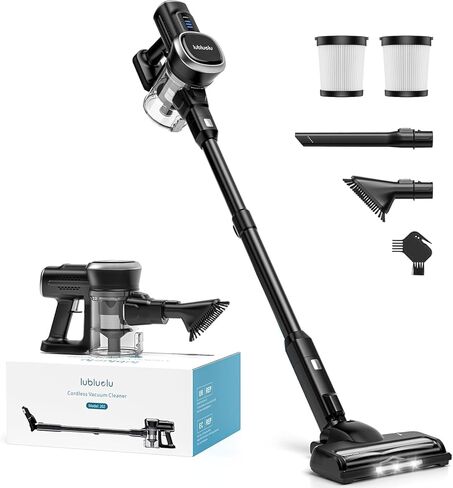 Lubluelu Cordless Vacuum Cleaner,25000Pa Cordless Stick Vacuum with 235W Brushless Motor, 50min Runtime, Detachable Battery, Self-Standing Vacuum for Hard Floor, Carpet, Pet Hair in Saudi Arabia