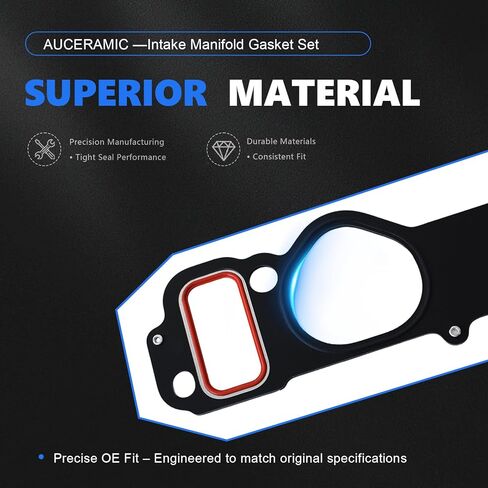 AUCERAMIC MS95898 Intake Manifold Gasket Set Fit 1996-2002 for Toyota 4Runner 1995-1998 for T100 1995-2004 for Tacoma 2000-2004 for Tundra 3.4L V6 in Saudi Arabia