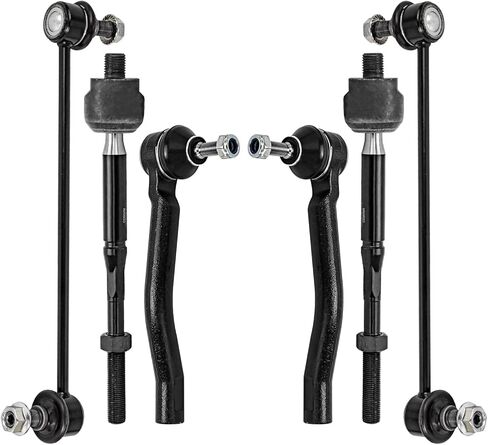 محور ديترويت - أطراف قضيب الربط الأمامي الداخلي والخارجي + وصلات نهاية شريط Sway بديلة لنيسان سنترا NV200 شيفروليه سيتي إكسبريس - مجموعة 6 قطع in Kuwait