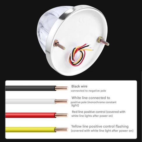 2PCS Dual Revolution LED Watermelon Lights with Bracket, Semi Truck Marker Lights with 3 Color Modes, Super Bright Star Watermelon LED Light, Universal Underglow Light for Trucks (Red and Amber) in Saudi Arabia