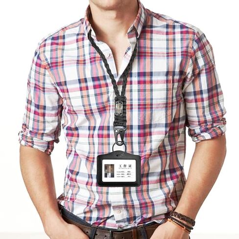 حبل باراكورد تكتيكي بعلم الولايات المتحدة الأمريكية - حبل باراكورد مجدول عالي التحمل 550 لشارات الهوية، حبل الهاتف، سلسلة المفاتيح - معدات EDC مع خطاف آمن للملحقات in Kuwait