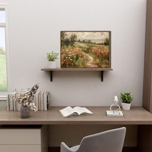 خمر مؤطرة قماش جدار الفن البلد الطبيعة المناظر الطبيعية زهرة برية اللوحة طباعة مزرعة زهرة صورة جدار ديكور الأعمال الفنية الحديثة لغرفة المعيشة غرفة نوم الحمام Cottagecore ديكور المنزل 12x16 " in Kuwait