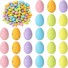 24 قطعة من بيض عيد الفصح المرقط مقاس 1.2 بوصة وعاء بيض مرقط بلاستيكي ومزهرية حشو بيض الدجاج الصناعي للحرف اليدوية ديكورات حفلات عيد الفصح in Kuwait
