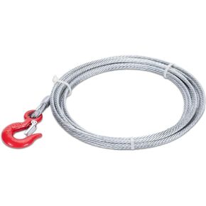 Heavy-Duty Winch Cable, 3/8" × 100' Steel Cable with Self-Locking Swivel Hook, 6 x 37 Strand Core Winch Rope, 20,500 Lbs Breaking Strength, Suitable for SUV, Trailers, and Cranes in Kuwait