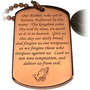 علامات سام والمزيد من اللوردات صلاة والدنا صلاة الدين الصلبة النحاس الكلب علامة قلادة قلادة in Kuwait