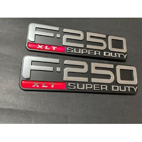 2 X Vintage 250 XLT S.Duty 99-04 Nameplate Emblem Logo Compatible with 250 Badge in Kuwait