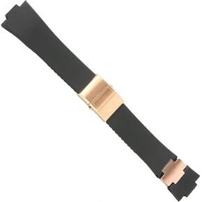 RWCCCRWS Waterproof Rubber Watch Band For Ulysse-Nardin MARINE Watchstrap Man Sport Watchband Bracelet, 25*12mm, Black rgold set in Saudi Arabia