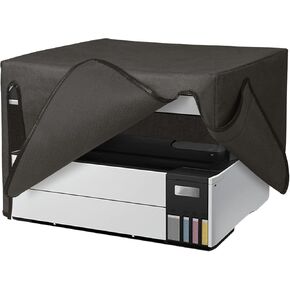 kwmobile Dust Cover Compatible with Epson EcoTank ET-2850 / EcoTank ET-2856 - Printer Case - Fabric Protector Cover - Light Grey in Kuwait