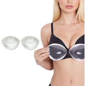 Silicone Bra Inserts Push Up Pads, Invisible Bust Enhancer for Bikini Swimsuit, Natural Lift Under Clothing, 1-Pair in Kuwait