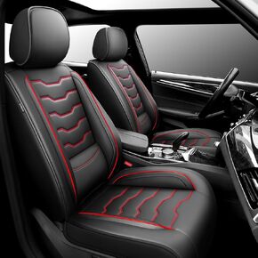 أغطية مقاعد السيارة Fit Envision متوافقة مع Buick Envision 2018-2023 2024 - مجموعة كاملة من الجلد الفاخر، مقاومة للماء وجيدة التهوية، وسادة مقعد واقية ووسادة هوائية متوافقة مع جميع الأحوال الجوية (مجموعة كاملة، أسود) in Kuwait
