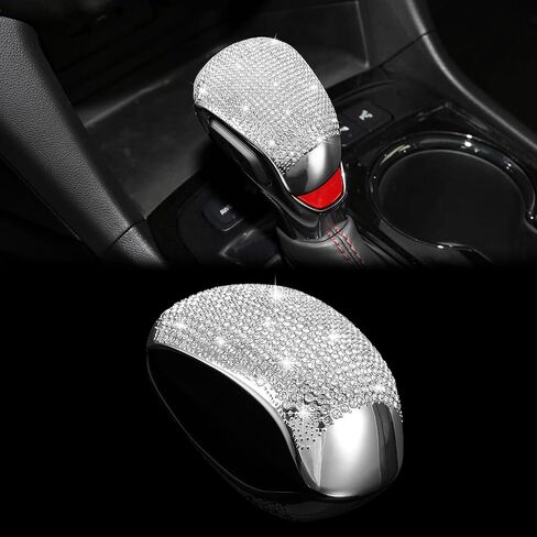 TOMALL Bling Gear Shift Knob Cover Compatible with Chevy Equinox Malibu XL Shifter Panel Cover Trailblaze Blazer Shift Gear Lever Cover Trim Crystal Bling Decorations for Car Interior Accessories in Saudi Arabia