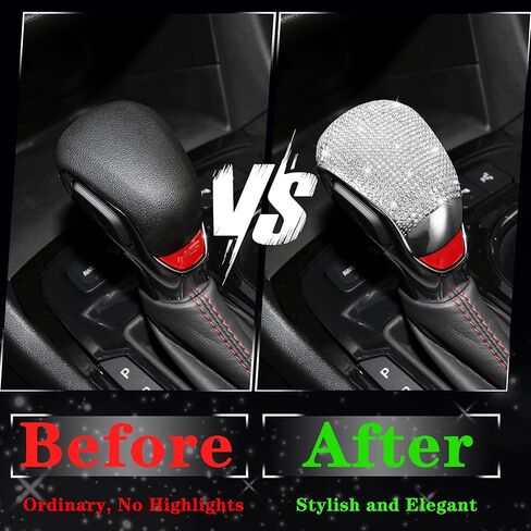 TOMALL Bling Gear Shift Knob Cover Compatible with Chevy Equinox Malibu XL Shifter Panel Cover Trailblaze Blazer Shift Gear Lever Cover Trim Crystal Bling Decorations for Car Interior Accessories in Saudi Arabia
