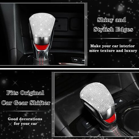 TOMALL Bling Gear Shift Knob Cover Compatible with Chevy Equinox Malibu XL Shifter Panel Cover Trailblaze Blazer Shift Gear Lever Cover Trim Crystal Bling Decorations for Car Interior Accessories in Saudi Arabia