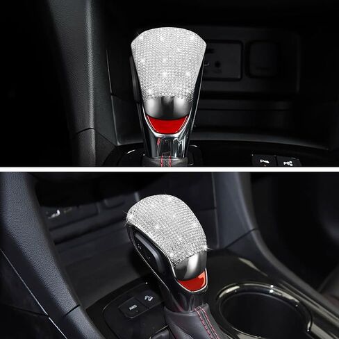 TOMALL Bling Gear Shift Knob Cover Compatible with Chevy Equinox Malibu XL Shifter Panel Cover Trailblaze Blazer Shift Gear Lever Cover Trim Crystal Bling Decorations for Car Interior Accessories in Saudi Arabia