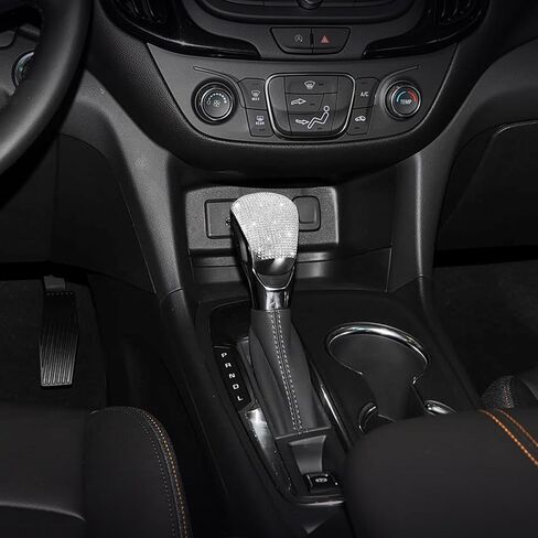 TOMALL Bling Gear Shift Knob Cover Compatible with Chevy Equinox Malibu XL Shifter Panel Cover Trailblaze Blazer Shift Gear Lever Cover Trim Crystal Bling Decorations for Car Interior Accessories in Saudi Arabia