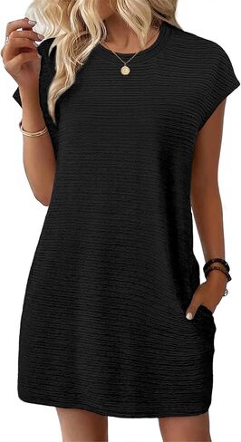 Sampeel Summer Dresses for Women 2026 Spring Beach Vacation Outfits Casual Short Sleeve Sundresses Fashion Clothing Cruise in Saudi Arabia