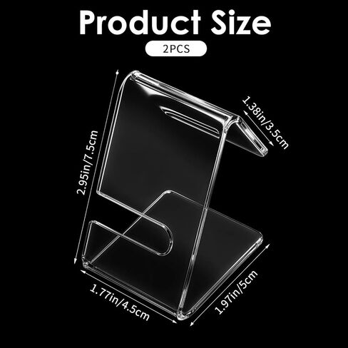 2 PCS Watch Stand, Clear Acrylic Watch Display Stand Single Bracelet Holder Stands Lightweight Bracelet Holder for Men Women Home Office Desk Bedroom Watches Jewelry Decor in Saudi Arabia