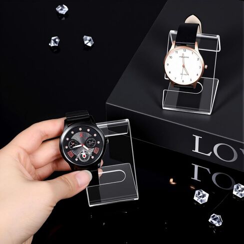 2 PCS Watch Stand, Clear Acrylic Watch Display Stand Single Bracelet Holder Stands Lightweight Bracelet Holder for Men Women Home Office Desk Bedroom Watches Jewelry Decor in Saudi Arabia
