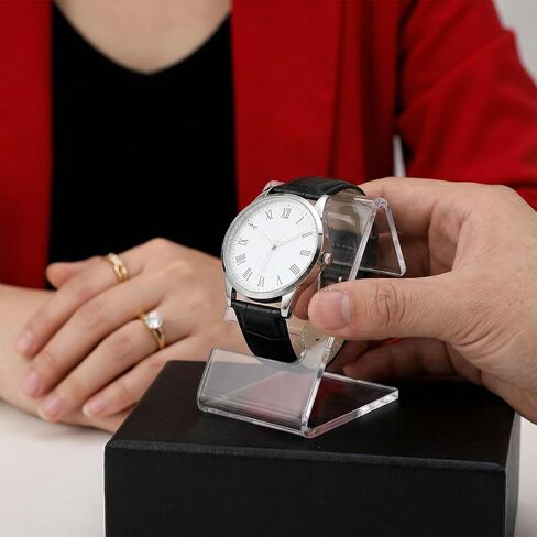 2 PCS Watch Stand, Clear Acrylic Watch Display Stand Single Bracelet Holder Stands Lightweight Bracelet Holder for Men Women Home Office Desk Bedroom Watches Jewelry Decor in Saudi Arabia