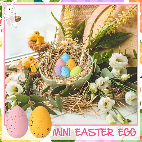 24 Pcs Easter Speckled Eggs 1.2 inches Plastic Speckled Eggs Bowl and Vase Filler Faux Chicken Eggs for Crafts DIY Easter Party Decorations in Saudi Arabia