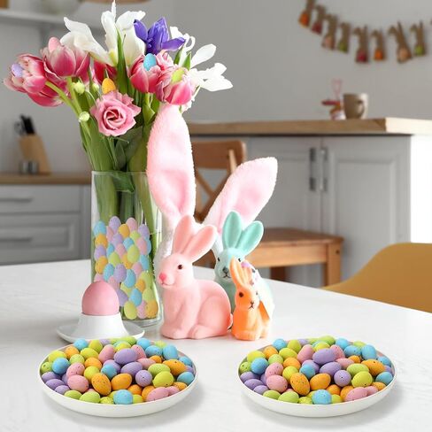 24 Pcs Easter Speckled Eggs 1.2 inches Plastic Speckled Eggs Bowl and Vase Filler Faux Chicken Eggs for Crafts DIY Easter Party Decorations in Saudi Arabia