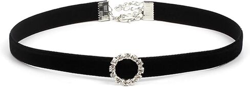 Black Choker Necklaces for Women 90s Red Black Velvet Choker Necklace Thick Thin Chocker Tube Heart Circle Choker Necklace Lace Tatto Collar Necklace Goth Choker Jewelry in Saudi Arabia