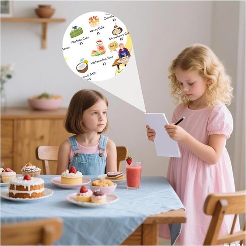 Well Tile 6 Pack Playtime Notepads 4X6 Inch-Restaurant Doctor Police Vet Coffee Salon Notepads, Imaginative Role Play,40 Sheets/Pack in Saudi Arabia