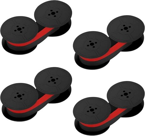 شريط الآلة الكاتبة العالمي، بكرة مزدوجة، شريط بديل للآلات الكاتبة القديمة متوافق مع معظم الآلات الكاتبة (2 أسود وأحمر) in Kuwait