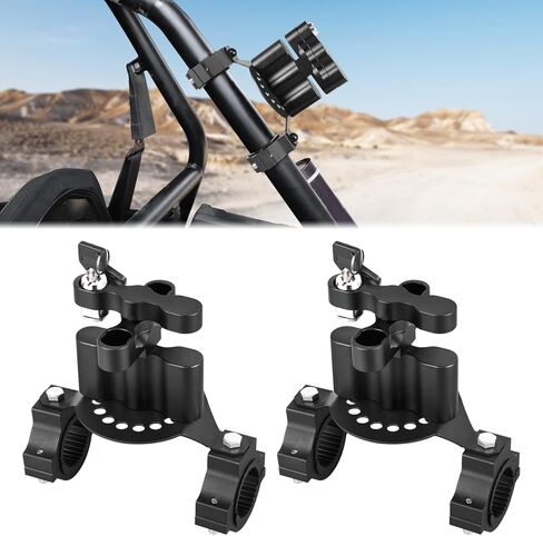 Gas Tank Water Can Mount,Oil Mounting Holder Gasoline Pack Fuel Container Mount With Locks Compatible With For ATV UTV Polaris Pioneer Can Am Maverick Commander With 1''-2'' Roll Bar,2PCS in Kuwait
