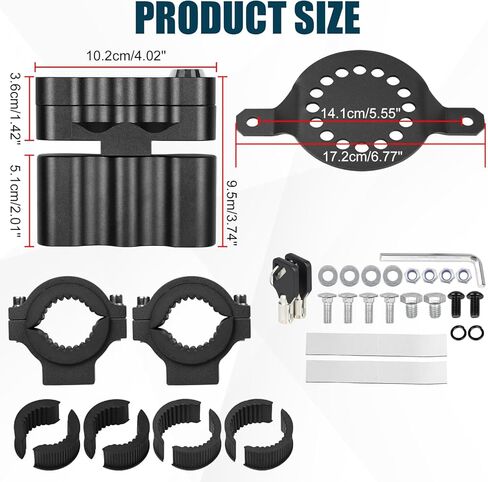Gas Tank Water Can Mount,Oil Mounting Holder Gasoline Pack Fuel Container Mount With Locks Compatible With For ATV UTV Polaris Pioneer Can Am Maverick Commander With 1''-2'' Roll Bar,2PCS in Kuwait