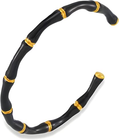 Cuff Bracelet for Women Bamboo Cuff Bangle Jade Bracelet Bamboo Jewelry Statement Accessories for Party Gift in Kuwait