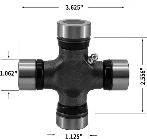 1330 to 3R/SSR/1344 Conversion U Joint 5-793X From 1330 to S44 Series, Combination Universal Joint 1.062" X 3.625" to 1.125" x 2.556" in Saudi Arabia