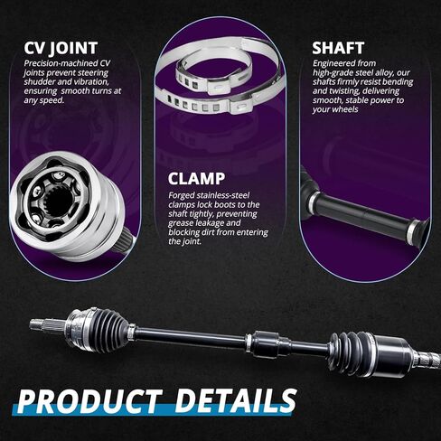 Front CV Axle Replacement for 2010 2011 2012 2013 2014 Subaru Legacy Outback, 2014 Subaru Forester, Driver and Passenger Side SB-8079 in Saudi Arabia